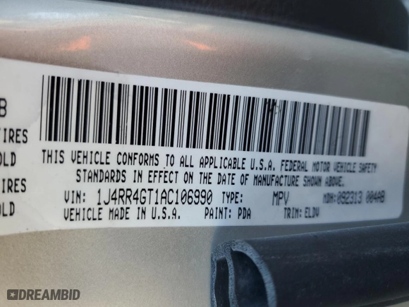 2010 Jeep Grand Cherokee Laredo with VIN 1J4RR4GT1AC106990, listed as a Copart auction lot 87421664 with 106,025 mi miles and Salvage Title. Bid and sale history available at carsss.com. Image 12.