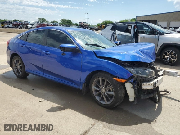 2021 Honda Civic Sedan EX with VIN 19XFC1F39ME012444, listed as a Copart auction lot 53420325 with 95,918 mi miles and Clean Title. Bid and sale history available at carsss.com. Image 4.