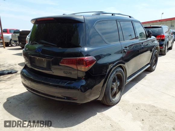 2012 Infiniti QX56 7-passenger with VIN JN8AZ2NFXC9519144, listed as a IAAI auction lot 42061647 with Not Provided miles and . Bid and sale history available at DreamBid. Image 4.
