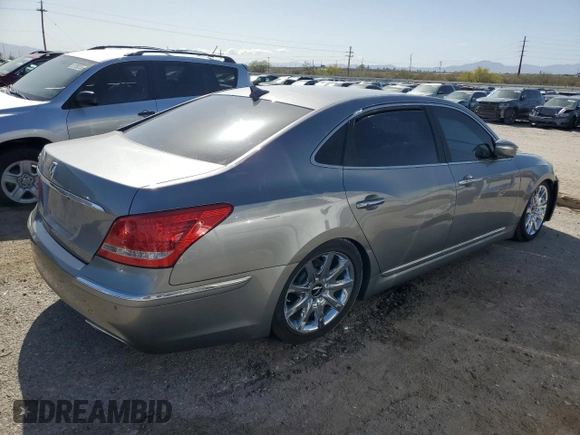 2013 Hyundai Equus Signature with VIN KMHGH4JH4DU058836, listed as a Copart auction lot 51837815 with 112,093 mi miles and Salvage Title. Bid and sale history available at DreamBid. Image 3.