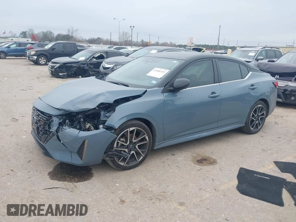 2024 Nissan Sentra SR with VIN 3N1AB8DV4RY288095, listed as a IAAI auction lot 41566313 with 9,076 mi miles. Bid and sale history available at carsss.com. Image 2.