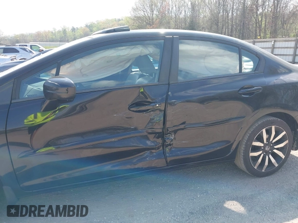 2015 Honda Civic Sedan EX-L with VIN 2HGFB2F93FH502464, listed as a IAAI auction lot 41956027 with 210,489 mi miles. Bid and sale history available at carsss.com. Image 6.