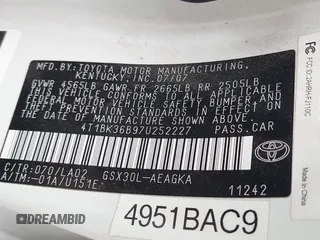 2007 Toyota Avalon XL with VIN 4T1BK36B97U252227, listed as a IAAI auction lot 42067958 with 245,781 mi miles. Bid and sale history available at carsss.com. Image 9.