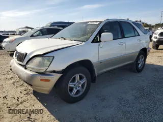 2001 Lexus RX 300 with VIN JTJGF10U710116994, listed as a Copart auction lot 49984225 with 195,606 mi miles and Salvage Title. Bid and sale history available at carsss.com. Image 1.