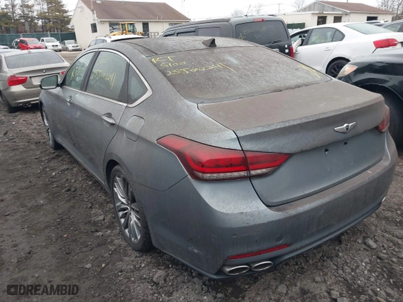 2015 Hyundai Genesis 5.0L with VIN KMHGN4JF7FU054578, listed as a IAAI auction lot 41726190 with 999,999 mi miles. Bid and sale history available at carsss.com. Image 3.