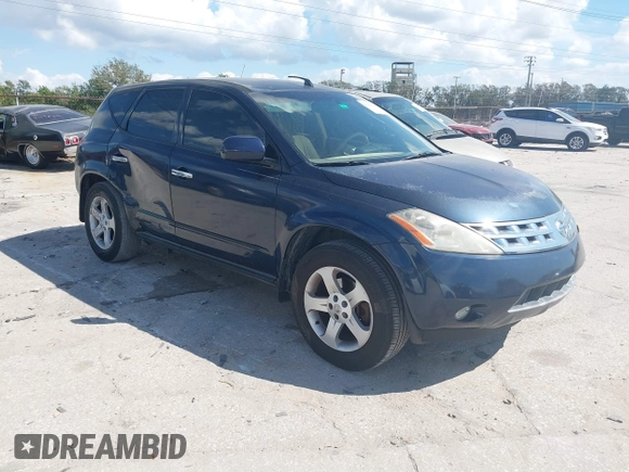 2003 Nissan Murano SL with VIN JN8AZ08T43W122455, listed as a IAAI auction lot 41560795 with 137,655 mi miles and . Bid and sale history available at DreamBid. Image 1.