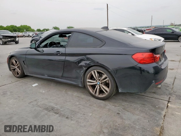 2015 BMW 4 Series 435i with VIN WBA3R1C59FK193405, listed as a Copart auction lot 52563835 with 86,820 mi miles and Salvage title. Bid and sale history available at DreamBid. Image 2.