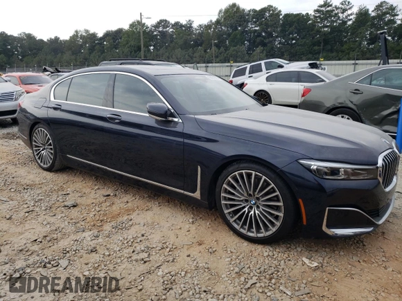 2020 BMW 7 Series 740i with VIN WBA7T2C04LCD29459, listed as a Copart auction lot 69091923 with 0 mi miles. Bid and sale history available at carsss.com. Image 4.