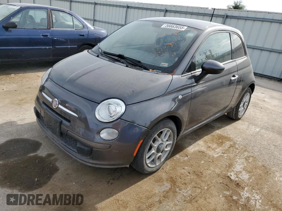 2015 FIAT 500 Pop с VIN 3C3CFFAR4FT501789, выставлен на аукционе Copart как лот 56663655 с пробегом 64 574 миль миль и Списание • Salvage title. История ставок и продаж доступна на DreamBid. Изображение 1.