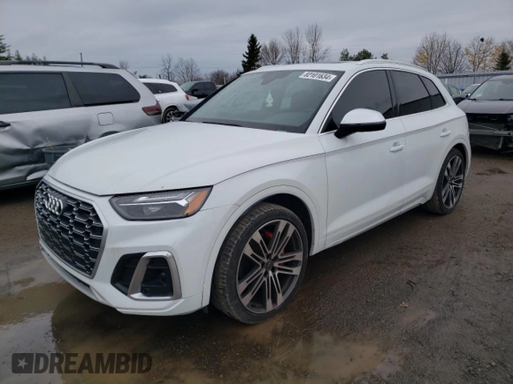 2022 Audi SQ5 Premium with VIN WA1A4AFY1N2134582, listed as a Copart auction lot 82101634 with 36,239 mi miles and Salvage Title. Bid and sale history available at DreamBid. Image 1.