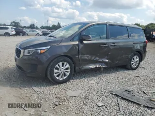 2017 Kia Sedona LX with VIN KNDMB5C17H6333432, listed as a Copart auction lot 67005714 with 91,393 mi miles and Salvage Title. Bid and sale history available at carsss.com. Image 1.
