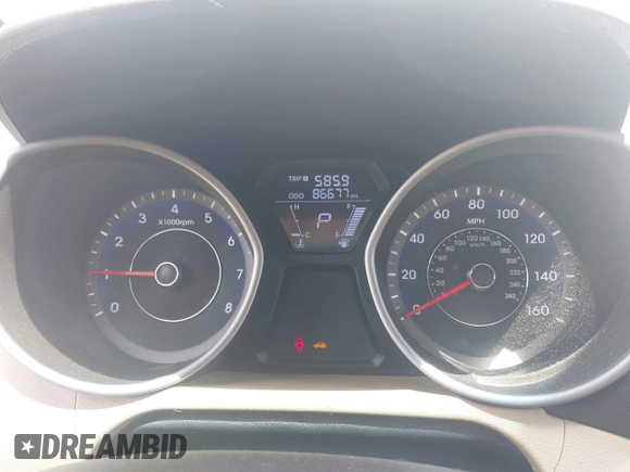 2013 Hyundai Elantra GLS with VIN KMHDH4AE1DU876596, listed as a IAAI auction lot 42080466 with 86,677 mi miles and . Bid and sale history available at DreamBid. Image 7.