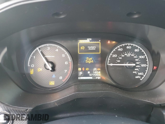 2021 Subaru Forester with VIN JF2SKADC4MH593982, listed as a Copart auction lot 55418575 with 57,706 mi miles and Salvage title. Bid and sale history available at DreamBid. Image 9.