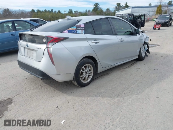 2016 Toyota Prius Two with VIN JTDKBRFUXG3023523, listed as a IAAI auction lot 41757143 with 124,144 mi miles. Bid and sale history available at carsss.com. Image 4.