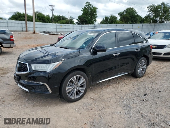 2017 Acura MDX Technology with VIN 5J8YD4H52HL004190, listed as a Copart auction lot 56677235 with 90,572 mi miles and Salvage title. Bid and sale history available at DreamBid. Image 1.