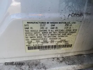 2007 Nissan Maxima 3.5 SE with VIN 1N4BA41E47C854012, listed as a Copart auction lot 76317074 with 186,766 mi miles and Salvage Title. Bid and sale history available at carsss.com. Image 12.