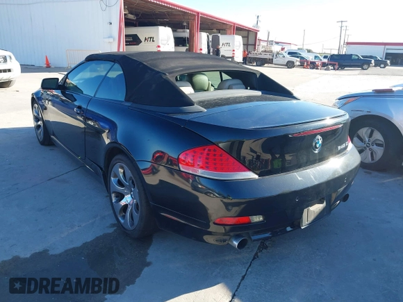 2005 BMW 6 Series 645Ci with VIN WBAEK73425B327631, listed as a IAAI auction lot 40923954 with 189,010 mi miles. Bid and sale history available at carsss.com. Image 3.
