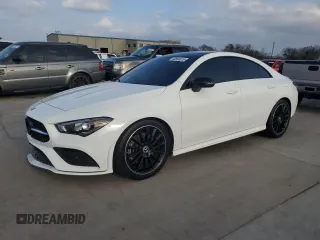 2020 Mercedes-Benz CLA with VIN WDD5J4HB5LN079419, listed as a Copart auction lot 43864615 with 74,964 mi miles and Salvage Title. Bid and sale history available at carsss.com. Image 1.
