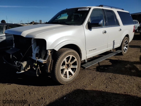 2015 Ford Expedition EL Platinum with VIN 1FMJK1MT4FEF03580, listed as a Copart auction lot 86885804 with 131,269 mi miles and Salvage Title. Bid and sale history available at carsss.com. Image 1.