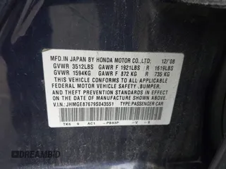 2009 Honda Fit Sport z VIN JHMGE87679S043551, wystawiony jako IAAI lot #42353546 z przebiegiem 156 143 mil mil oraz . Historia ofert i sprzedaży dostępna na DreamBid. Obrazek 9.