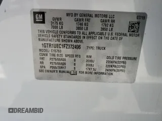 2015 GMC Sierra 1500 SLE z VIN 1GTR1UEC1FZ372496, wystawiony jako Copart lot #51245995 z przebiegiem 153 592 mil mil oraz Szkoda całkowita • Salvage title. Historia ofert i sprzedaży dostępna na DreamBid. Obrazek 13.
