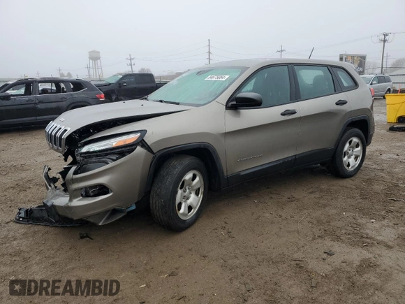 2017 Jeep Cherokee Sport with VIN 1C4PJMAB0HW657229, listed as a Copart auction lot 84675084 with 56,510 mi miles and Salvage Title. Bid and sale history available at carsss.com. Image 1.