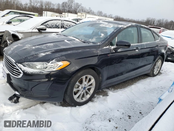 2019 Ford Fusion SE with VIN 3FA6P0HD6KR248596, listed as a Copart auction lot 45705115 with 48,988 mi miles and Salvage Title. Bid and sale history available at DreamBid. Image 1.