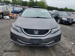 2015 Honda Civic Sedan LX with VIN 19XFB2F58FE092963, listed as a Copart auction lot 53716395 with 65,734 mi miles and Salvage Title. Bid and sale history available at carsss.com. Image 5.