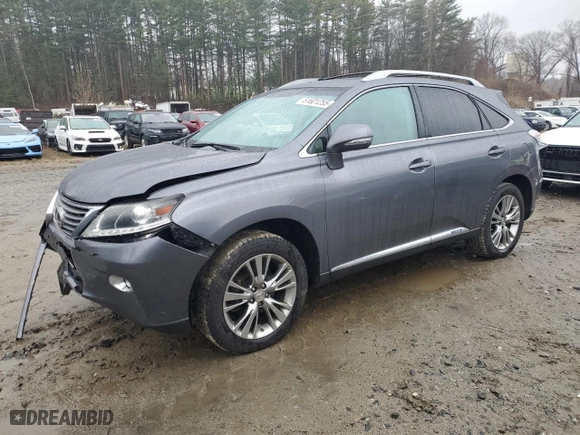2013 Lexus RX 450h with VIN JTJBC1BA0D2065935, listed as a Copart auction lot 51601255 with 108,208 mi miles and Clean Title. Bid and sale history available at carsss.com. Image 1.