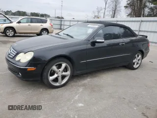2005 Mercedes-Benz CLK-Class 3.2L with VIN WDBTK65J25F161562, listed as a Copart auction lot 45930855 with 169,059 mi miles and Salvage Title. Bid and sale history available at carsss.com. Image 1.