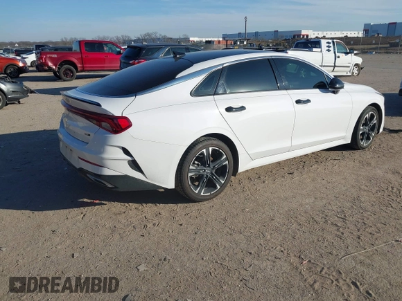 2022 Kia K5 GT-Line z VIN 5XXG64J23NG089623, wystawiony jako IAAI lot #42109751 z przebiegiem 128 273 mil mil oraz . Historia ofert i sprzedaży dostępna na DreamBid. Obrazek 4.