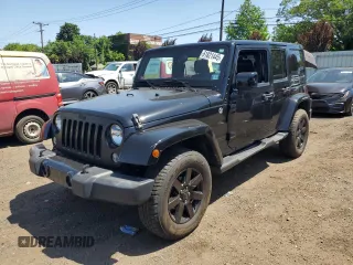2014 Jeep Wrangler Unlimited Sahara with VIN 1C4HJWEG5EL312006, listed as a Copart auction lot 61821445 with 159,416 mi miles and Salvage title. Bid and sale history available at DreamBid. Image 1.