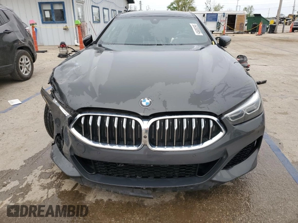 2021 BMW 8 Series M850i with VIN WBAGV8C04MCE93308, listed as a Copart auction lot 55030895 with 37,762 mi miles and Salvage title. Bid and sale history available at DreamBid. Image 5.