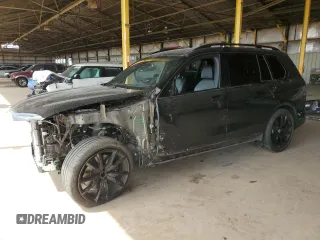 2023 BMW X7 M60i z VIN 5UX33EM01P9N65972, wystawiony jako Copart lot #55846735 z przebiegiem 29 834 mil mil oraz Szkoda całkowita • Salvage title. Historia ofert i sprzedaży dostępna na DreamBid. Obrazek 1.