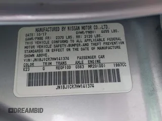 2017 Nissan Rogue SL z VIN JN1BJ1CR7HW141374, wystawiony jako IAAI lot #42017382 z przebiegiem 197 956 mil mil oraz . Historia ofert i sprzedaży dostępna na DreamBid. Obrazek 9.