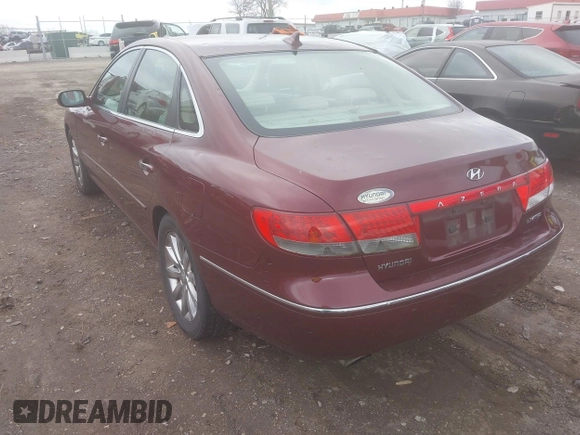 2009 Hyundai Azera Limited with VIN KMHFC46F19A373801, listed as a IAAI auction lot 41481510 with 186,248 mi miles and . Bid and sale history available at DreamBid. Image 3.