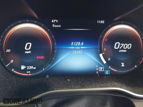2022 Mercedes-Benz C 300 with VIN W1KWK8EB6NG112674, listed as a IAAI auction lot 41773696 with 26,242 mi miles and . Bid and sale history available at DreamBid. Image 7.