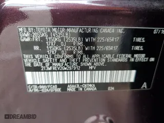 2016 Toyota RAV4 XLE with VIN 2T3WFREV2GW297912, listed as a Copart auction lot 53116605 with 33,155 mi miles and Salvage Title. Bid and sale history available at carsss.com. Image 13.