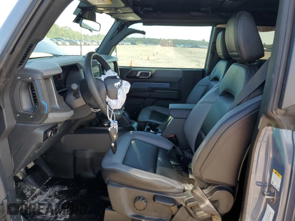 2024 Ford Bronco Black Diamond with VIN 1FMDE1AH5RLA05733, listed as a Copart auction lot 59168854 with 3,629 mi miles and Salvage Title. Bid and sale history available at DreamBid. Image 7.