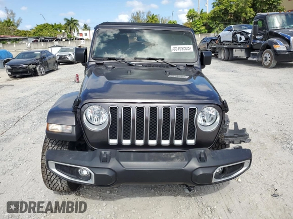 2021 Jeep Wrangler Unlimited Sahara с VIN 1C4HJXEN9MW574788, выставлен на аукционе Copart как лот 55109505 с пробегом 21 974 миль миль и Списание • Salvage title. История ставок и продаж доступна на DreamBid. Изображение 5.