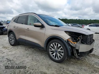 2020 Ford Escape Titanium Hybrid with VIN 1FMCU0DZ0LUC18460, listed as a Copart auction lot 57671085 with 97,587 mi miles and Salvage title. Bid and sale history available at DreamBid. Image 4.