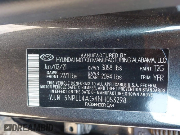 2022 Hyundai Elantra SE с VIN 5NPLL4AG4NH053298, выставлен на аукционе IAAI как лот 42186898 с пробегом 46 627 миль миль и . История ставок и продаж доступна на DreamBid. Изображение 9.