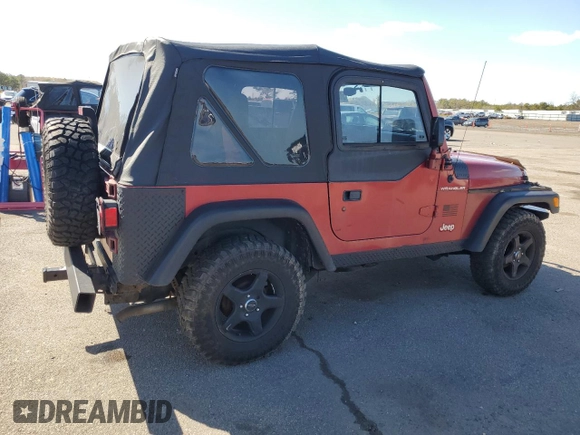 1998 Jeep Wrangler SE with VIN 1J4FY29P3WP795330, listed as a Copart auction lot 50800395 with 93,645 mi miles and Salvage Title. Bid and sale history available at carsss.com. Image 3.
