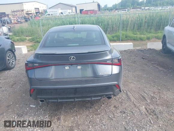 2024 Lexus IS 350 F Sport with VIN JTHBZ1E21R5036891, listed as a IAAI auction lot 42515614 with 6,904 mi miles and . Bid and sale history available at DreamBid. Image 16.