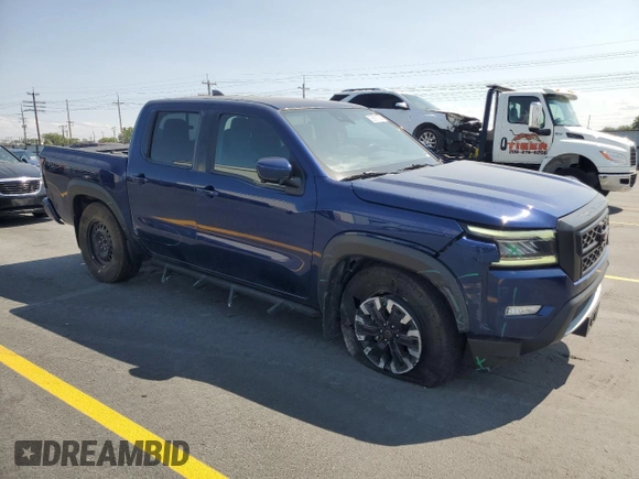 2022 Nissan Frontier Pro-X with VIN 1N6ED1EJ5NN610792, listed as a Copart auction lot 59897795 with 51,214 mi miles and Salvage title. Bid and sale history available at DreamBid. Image 4.