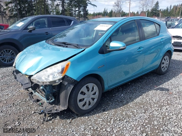 2013 Toyota Prius c One with VIN JTDKDTB31D1049603, listed as a IAAI auction lot 41831397 with 110,480 mi miles. Bid and sale history available at carsss.com. Image 18.