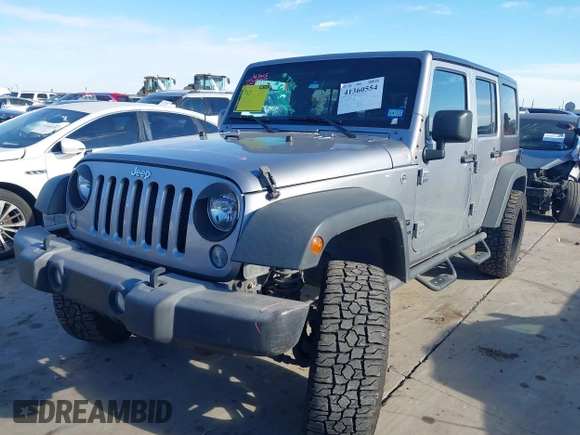2017 Jeep Wrangler Unlimited Sport with VIN 1C4BJWDG1HL709191, listed as a IAAI auction lot 41360554 with 64,527 mi miles. Bid and sale history available at carsss.com. Image 2.