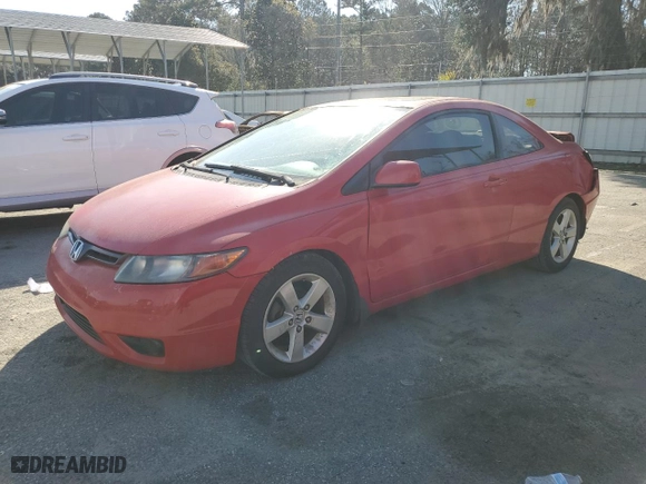 2008 Honda Civic Cpe EX with VIN 2HGFG12848H517941, listed as a Copart auction lot 48968755 with 230,600 mi miles and Salvage Title. Bid and sale history available at carsss.com. Image 1.