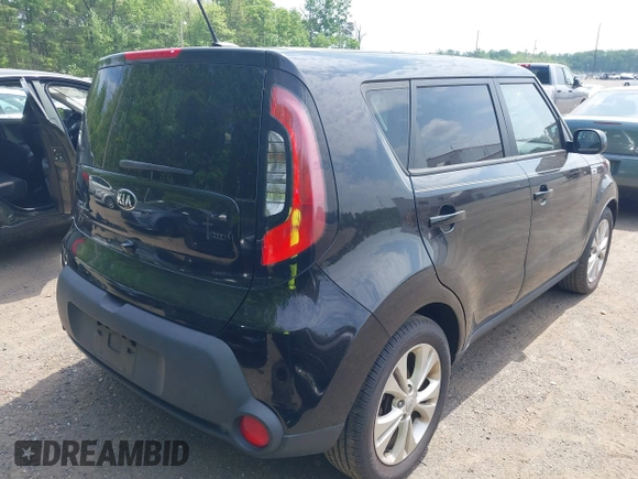 2015 Kia Soul + with VIN KNDJP3A5XF7780603, listed as a IAAI auction lot 42164373 with 148,297 mi miles and . Bid and sale history available at DreamBid. Image 4.