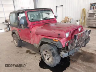 1991 Jeep Wrangler with VIN 2J4FY19P7MJ105423, listed as a IAAI auction lot 42276287 with 128,281 mi miles and . Bid and sale history available at DreamBid. Image 1.